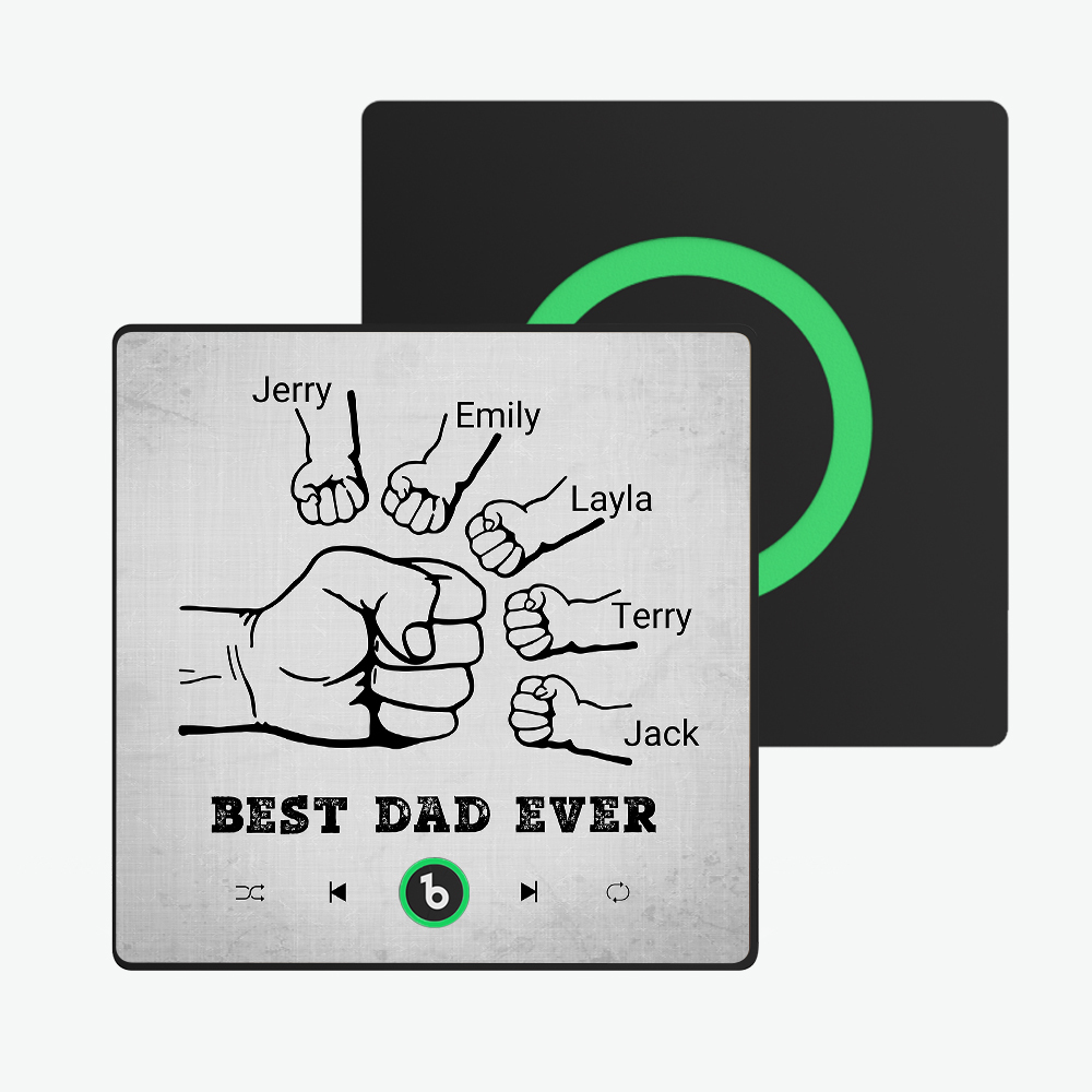 Vatertagsgeschenk, Individueller Musik-kühlschrankmagnet, Bunter Rahmen, Album-kühlschrankmagnet, Musik-wandfotoaufkleber, Kann Lieder Abspielen, Geschenk Für Papa - meinemondlampe