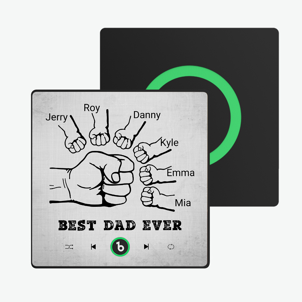 Vatertagsgeschenk, Individueller Musik-kühlschrankmagnet, Bunter Rahmen, Album-kühlschrankmagnet, Musik-wandfotoaufkleber, Kann Lieder Abspielen, Geschenk Für Papa - meinemondlampe