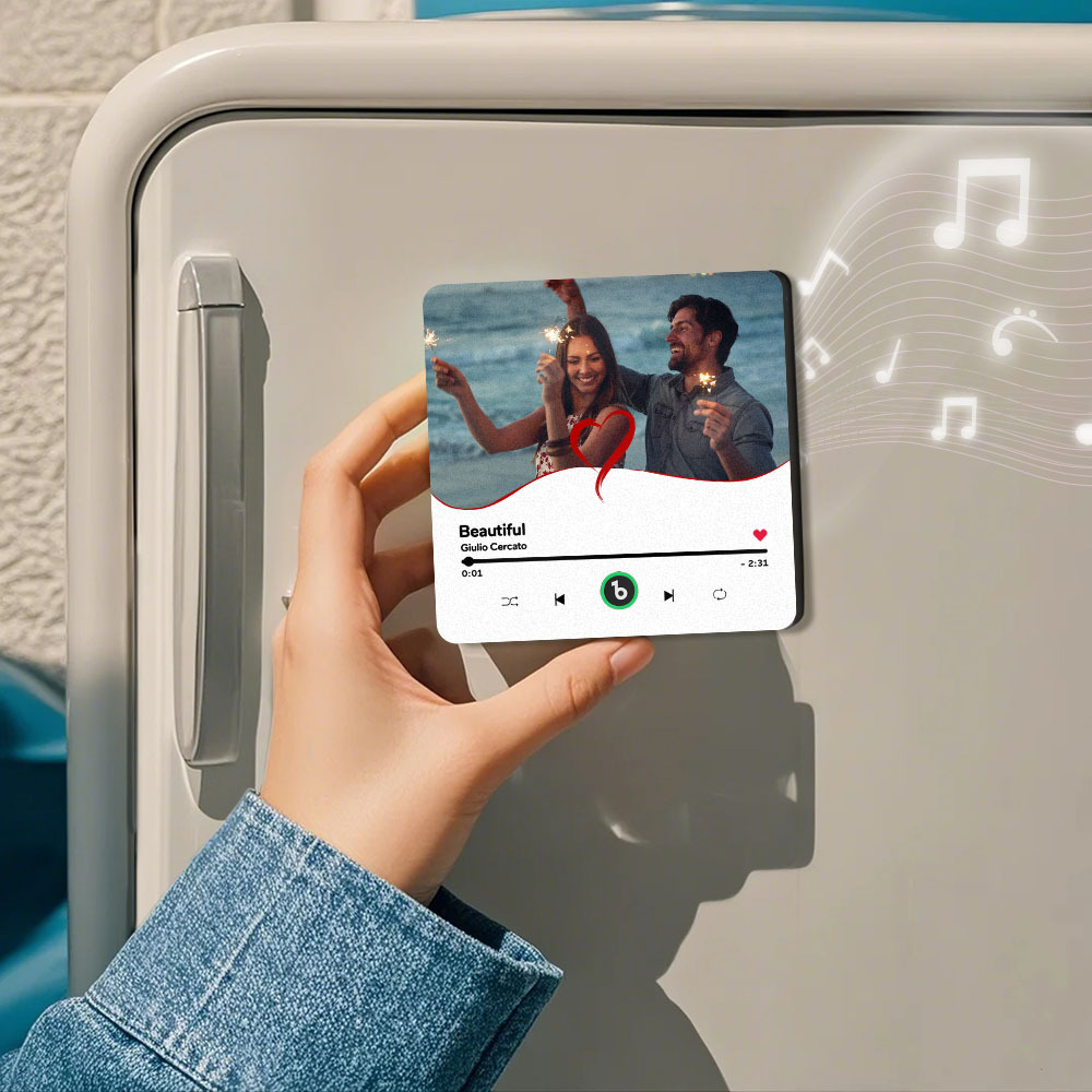 Benutzerdefinierte Musik Kühlschrankmagnete Benutzerdefinierte Musik Kühlschrankmagnet Bunte Rahmen Album Kühlschrankmagnet Kann Lieder Spielen Geschenk Für Sie - meinemondlampe