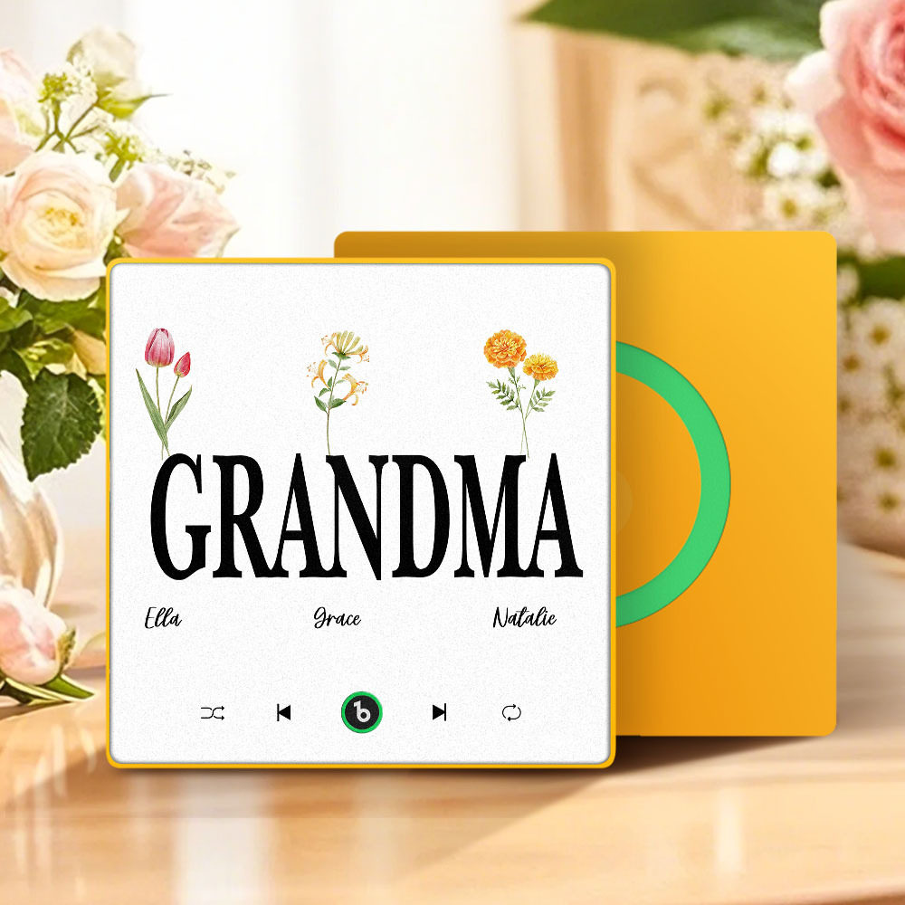 Muttertagsgeschenk, Individueller Musik-kühlschrankmagnet, Bunter Rahmen, Album-kühlschrankmagnet, Musik-wandfotoaufkleber, Kann Lieder Abspielen, Geschenk Für Mama - meinemondlampe