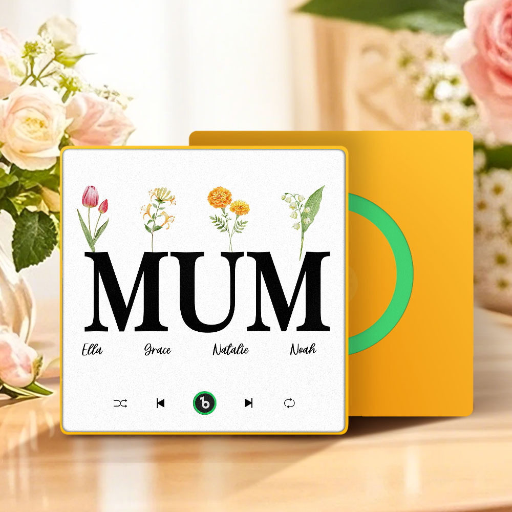 Muttertagsgeschenk, Individueller Musik-kühlschrankmagnet, Bunter Rahmen, Album-kühlschrankmagnet, Musik-wandfotoaufkleber, Kann Lieder Abspielen, Geschenk Für Mama - meinemondlampe