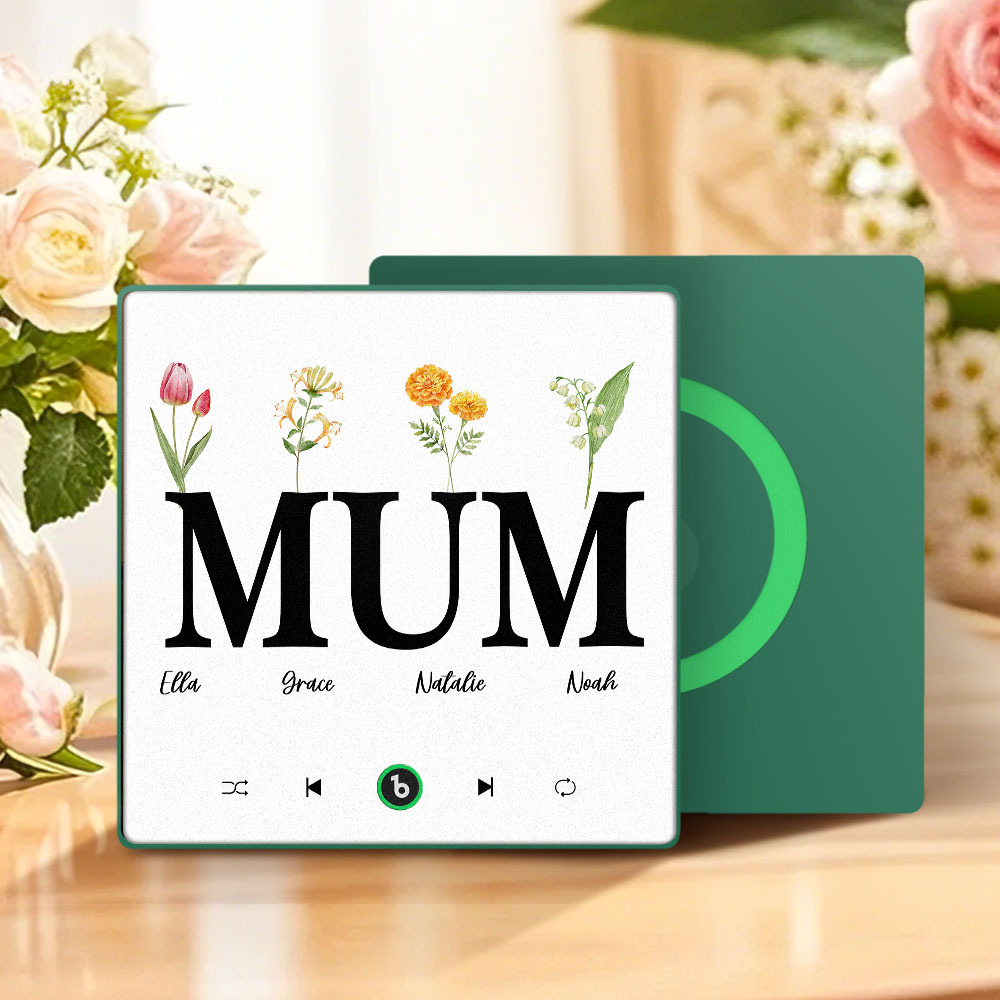 Muttertagsgeschenk, Individueller Musik-kühlschrankmagnet, Bunter Rahmen, Album-kühlschrankmagnet, Musik-wandfotoaufkleber, Kann Lieder Abspielen, Geschenk Für Mama - meinemondlampe