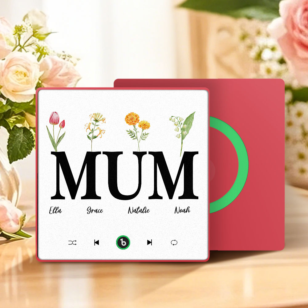 Muttertagsgeschenk, Individueller Musik-kühlschrankmagnet, Bunter Rahmen, Album-kühlschrankmagnet, Musik-wandfotoaufkleber, Kann Lieder Abspielen, Geschenk Für Mama - meinemondlampe