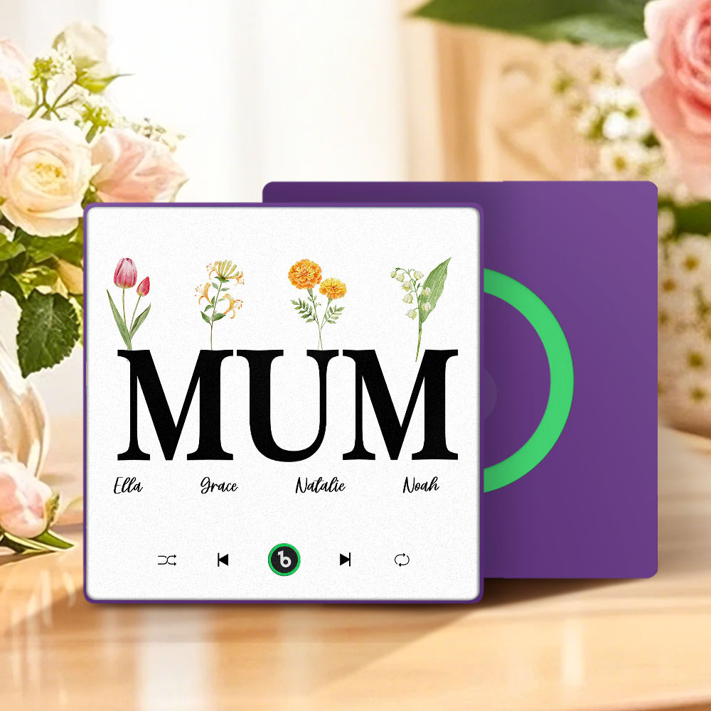 Muttertagsgeschenk, Individueller Musik-kühlschrankmagnet, Bunter Rahmen, Album-kühlschrankmagnet, Musik-wandfotoaufkleber, Kann Lieder Abspielen, Geschenk Für Mama - meinemondlampe