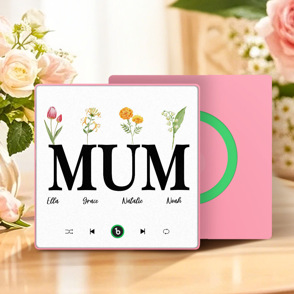 Muttertagsgeschenk, Individueller Musik-kühlschrankmagnet, Bunter Rahmen, Album-kühlschrankmagnet, Musik-wandfotoaufkleber, Kann Lieder Abspielen, Geschenk Für Mama - meinemondlampe