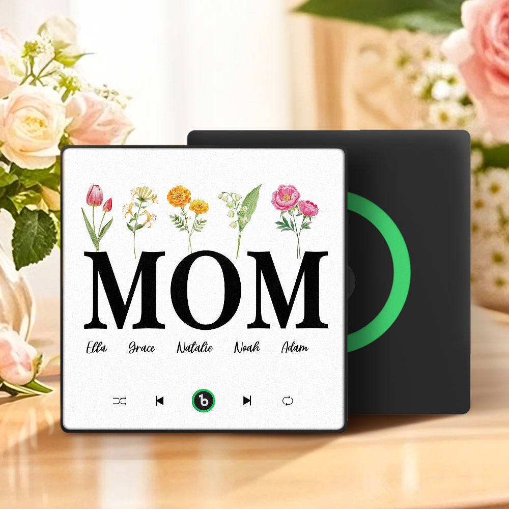 Muttertagsgeschenk, Individueller Musik-kühlschrankmagnet, Bunter Rahmen, Album-kühlschrankmagnet, Musik-wandfotoaufkleber, Kann Lieder Abspielen, Geschenk Für Mama - meinemondlampe
