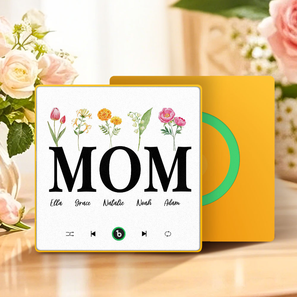 Muttertagsgeschenk, Individueller Musik-kühlschrankmagnet, Bunter Rahmen, Album-kühlschrankmagnet, Musik-wandfotoaufkleber, Kann Lieder Abspielen, Geschenk Für Mama - meinemondlampe