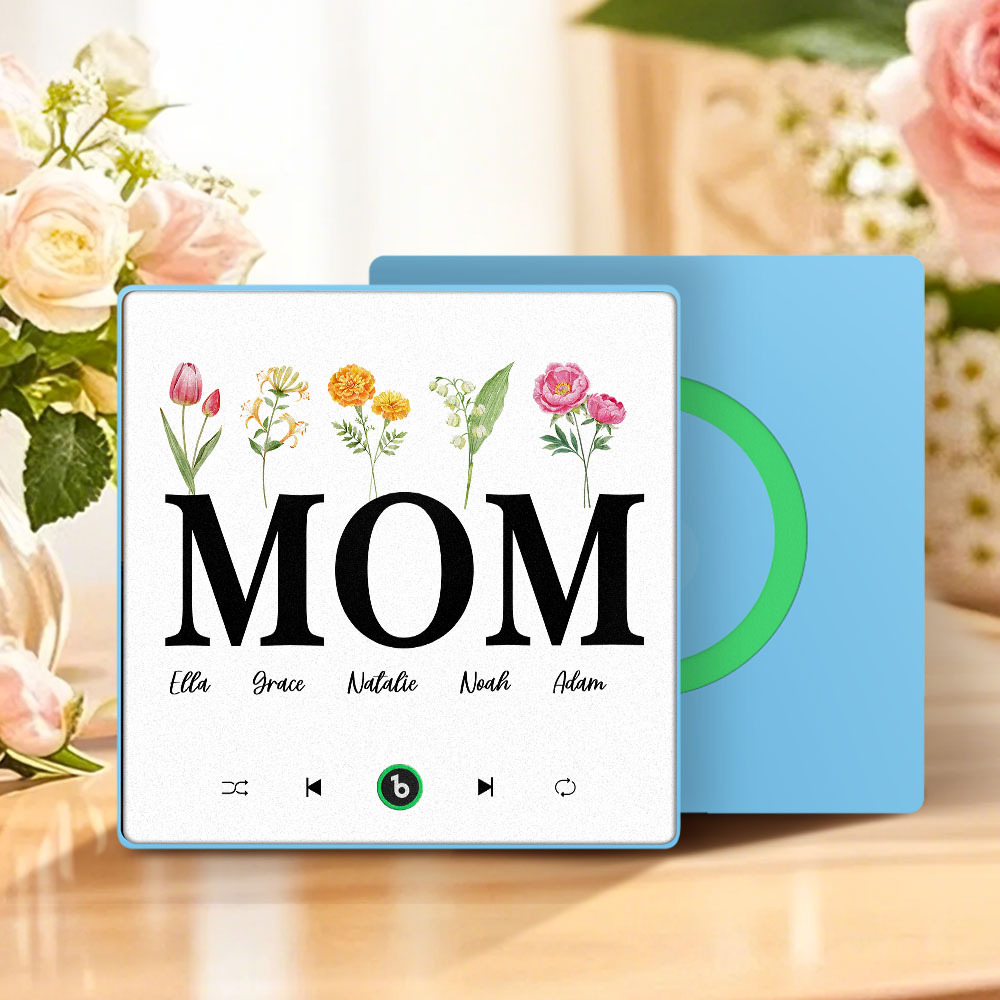 Muttertagsgeschenk, Individueller Musik-kühlschrankmagnet, Bunter Rahmen, Album-kühlschrankmagnet, Musik-wandfotoaufkleber, Kann Lieder Abspielen, Geschenk Für Mama - meinemondlampe