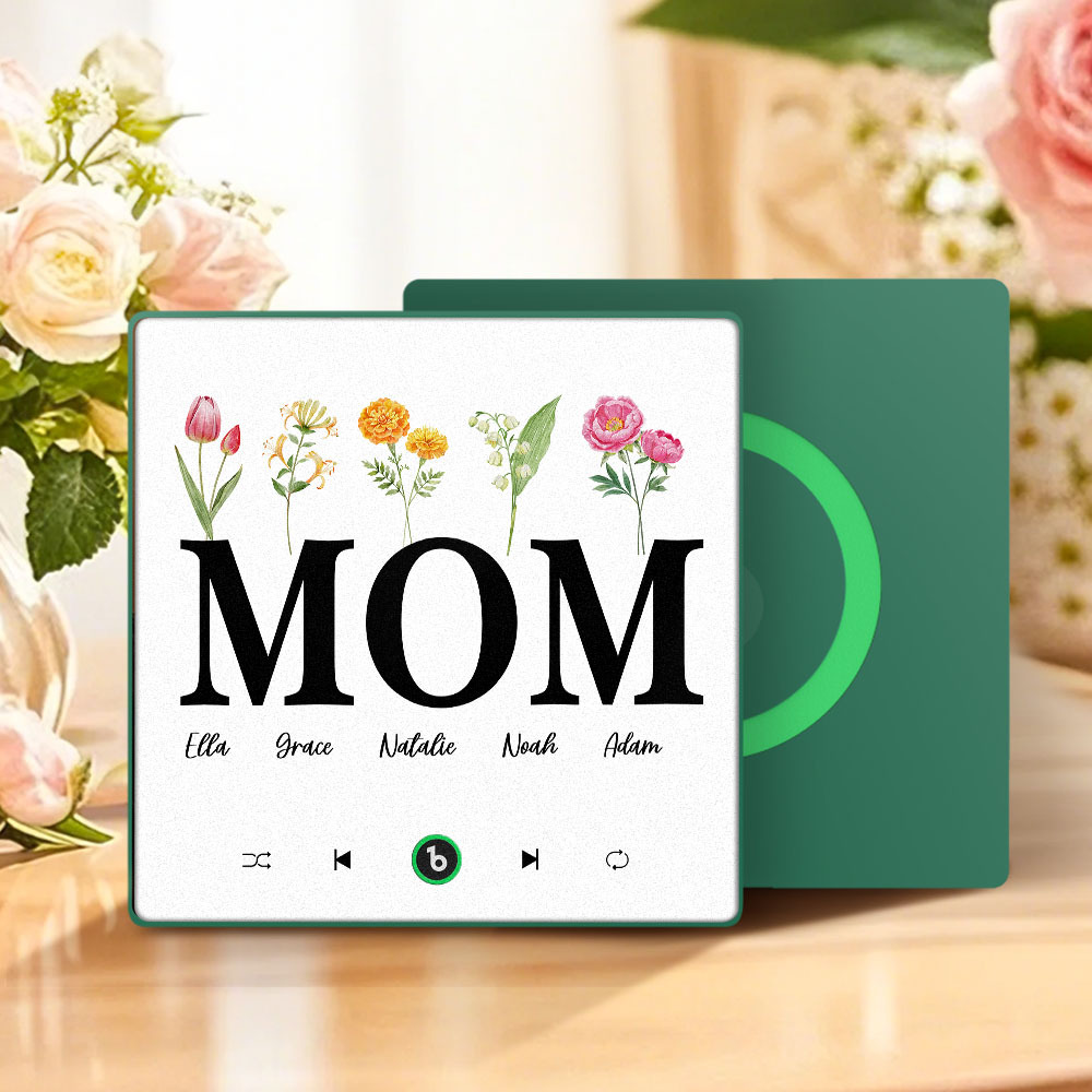 Muttertagsgeschenk, Individueller Musik-kühlschrankmagnet, Bunter Rahmen, Album-kühlschrankmagnet, Musik-wandfotoaufkleber, Kann Lieder Abspielen, Geschenk Für Mama - meinemondlampe