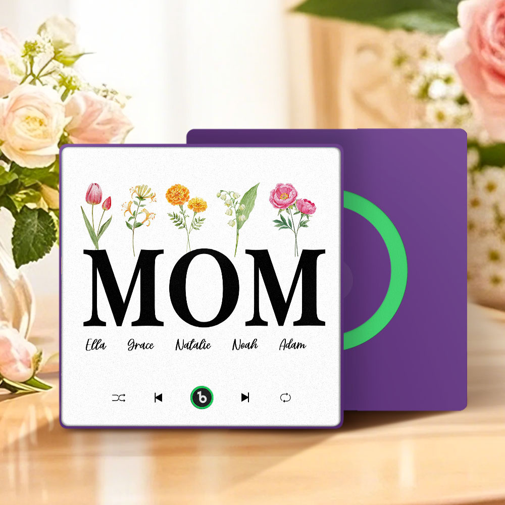 Muttertagsgeschenk, Individueller Musik-kühlschrankmagnet, Bunter Rahmen, Album-kühlschrankmagnet, Musik-wandfotoaufkleber, Kann Lieder Abspielen, Geschenk Für Mama - meinemondlampe