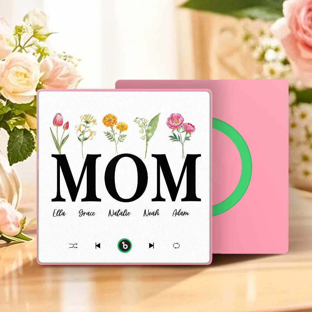 Muttertagsgeschenk, Individueller Musik-kühlschrankmagnet, Bunter Rahmen, Album-kühlschrankmagnet, Musik-wandfotoaufkleber, Kann Lieder Abspielen, Geschenk Für Mama - meinemondlampe