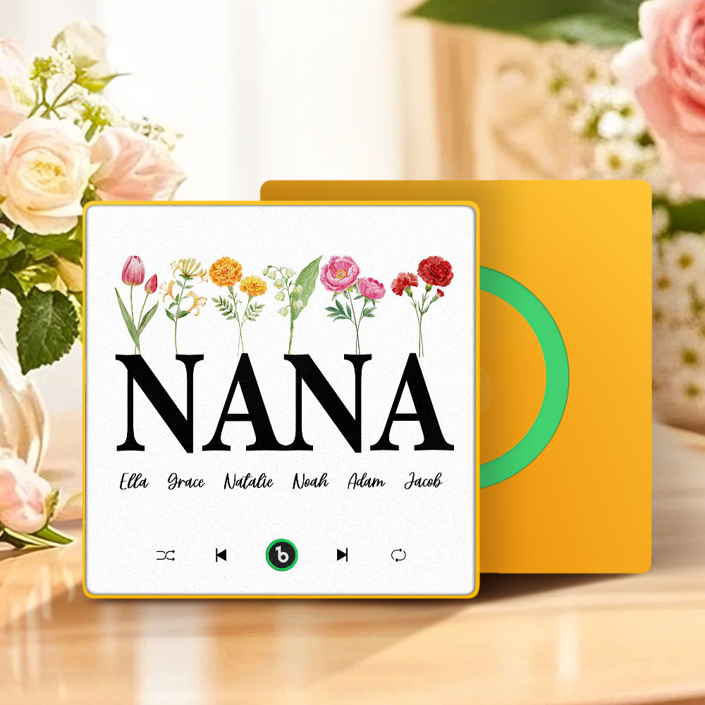 Muttertagsgeschenk, Individueller Musik-kühlschrankmagnet, Bunter Rahmen, Album-kühlschrankmagnet, Musik-wandfotoaufkleber, Kann Lieder Abspielen, Geschenk Für Mama - meinemondlampe