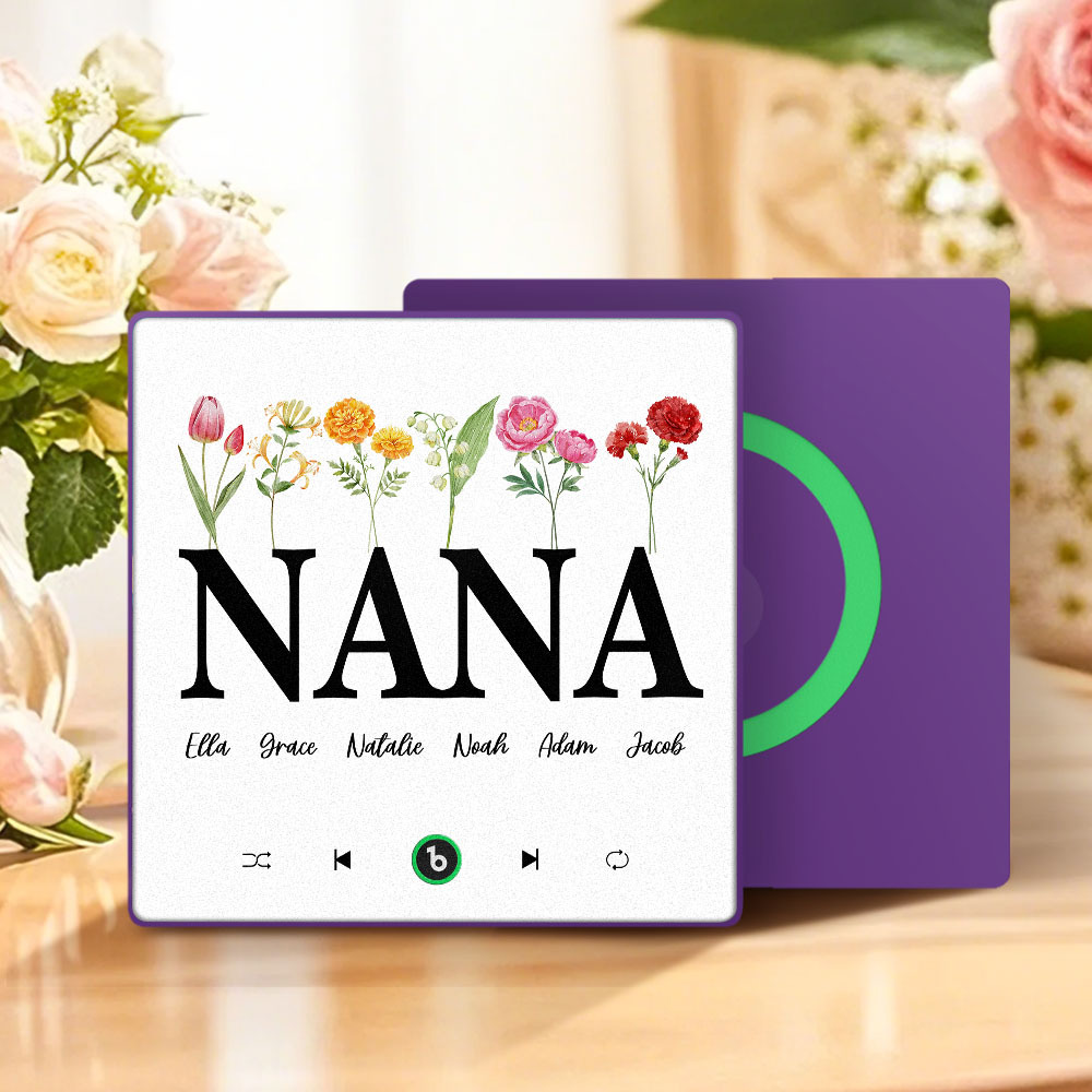 Muttertagsgeschenk, Individueller Musik-kühlschrankmagnet, Bunter Rahmen, Album-kühlschrankmagnet, Musik-wandfotoaufkleber, Kann Lieder Abspielen, Geschenk Für Mama - meinemondlampe