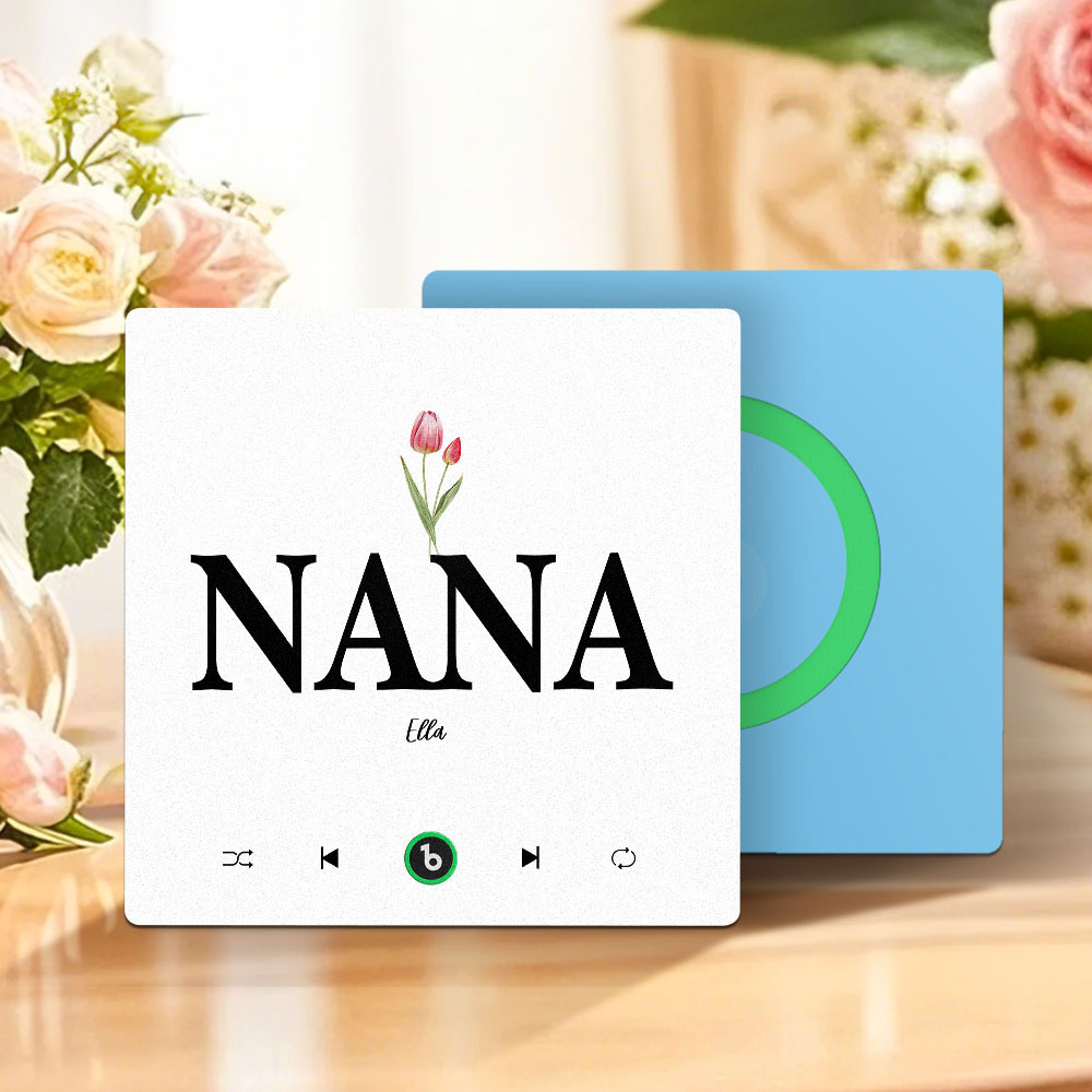 Muttertagsgeschenk, Individueller Musik-kühlschrankmagnet, Rahmenloser Album-kühlschrankmagnet, Musik-wandfotoaufkleber, Kann Lieder Abspielen, Geschenk Für Mama - meinemondlampe