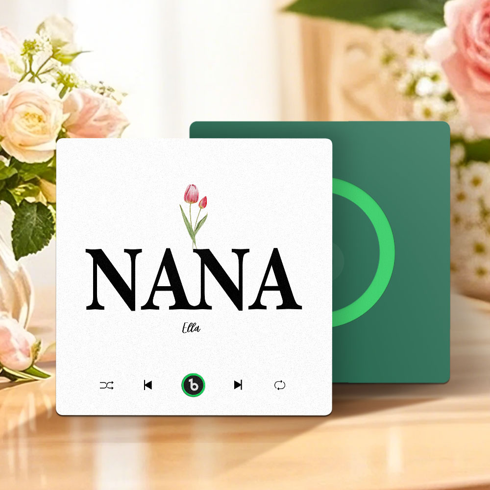 Muttertagsgeschenk, Individueller Musik-kühlschrankmagnet, Rahmenloser Album-kühlschrankmagnet, Musik-wandfotoaufkleber, Kann Lieder Abspielen, Geschenk Für Mama - meinemondlampe