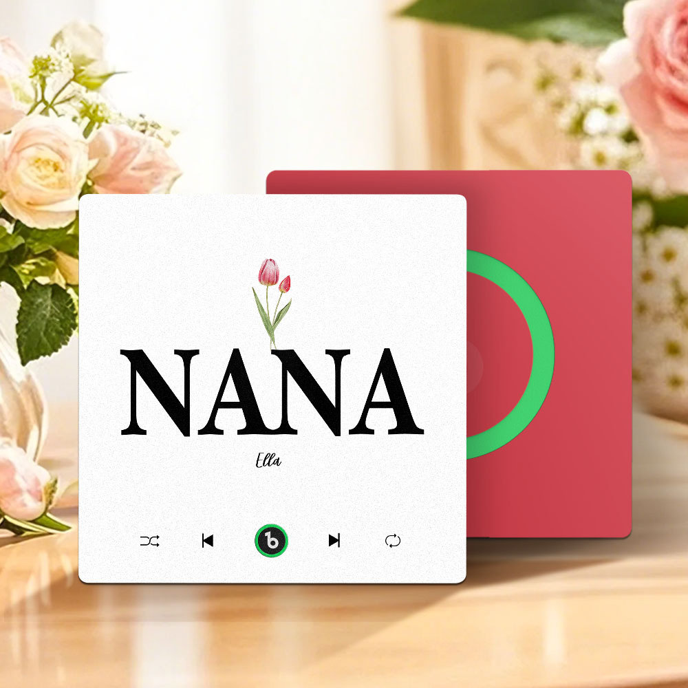Muttertagsgeschenk, Individueller Musik-kühlschrankmagnet, Rahmenloser Album-kühlschrankmagnet, Musik-wandfotoaufkleber, Kann Lieder Abspielen, Geschenk Für Mama - meinemondlampe