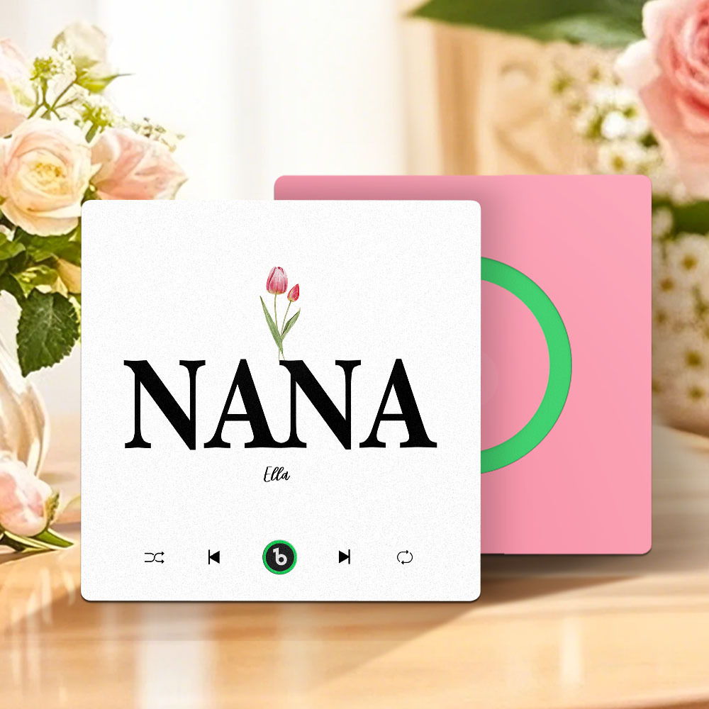 Muttertagsgeschenk, Individueller Musik-kühlschrankmagnet, Rahmenloser Album-kühlschrankmagnet, Musik-wandfotoaufkleber, Kann Lieder Abspielen, Geschenk Für Mama - meinemondlampe