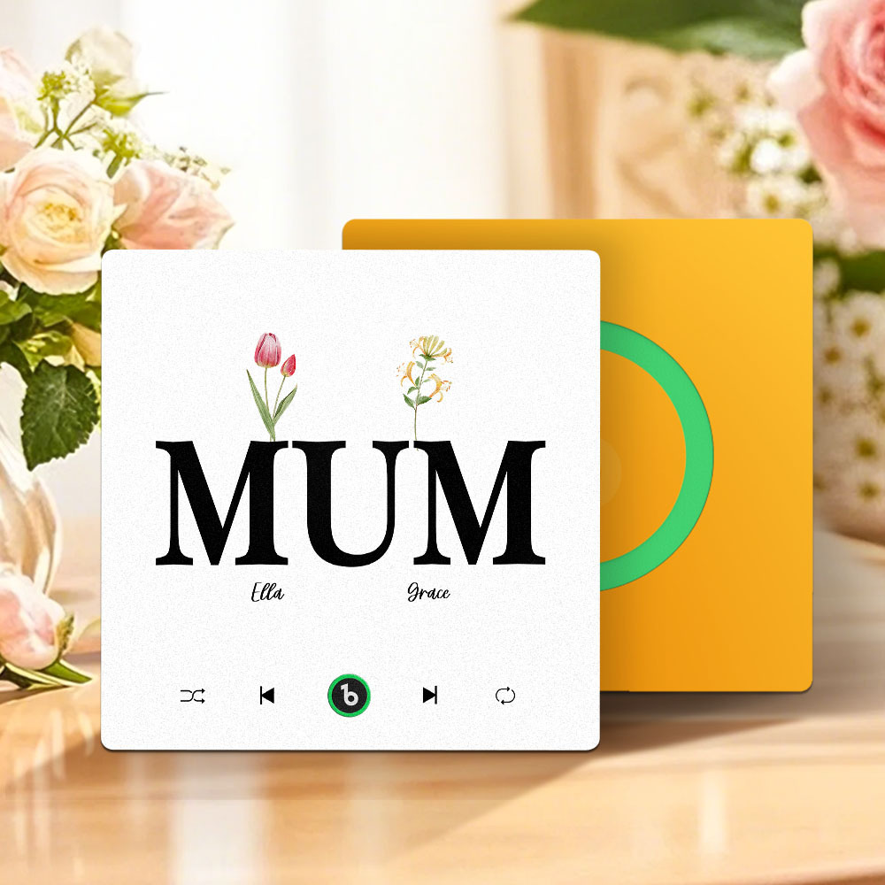 Muttertagsgeschenk, Individueller Musik-kühlschrankmagnet, Rahmenloser Album-kühlschrankmagnet, Musik-wandfotoaufkleber, Kann Lieder Abspielen, Geschenk Für Mama - meinemondlampe