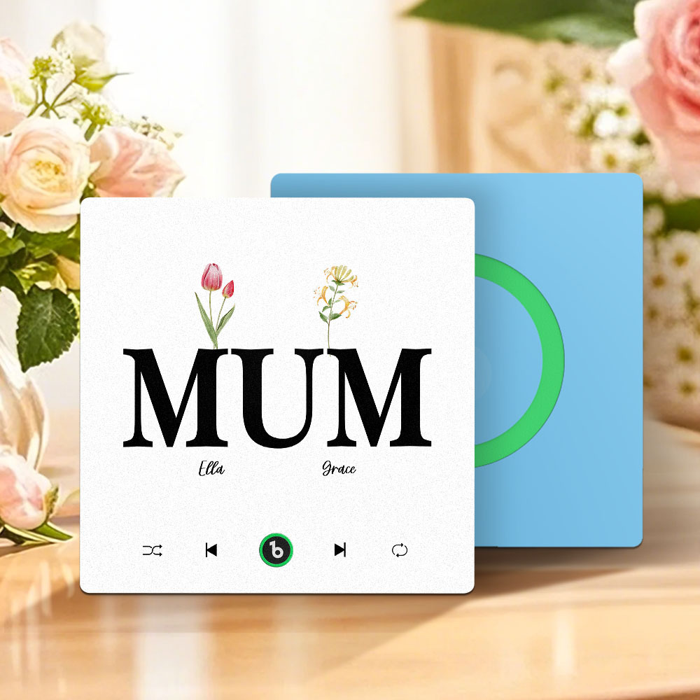 Muttertagsgeschenk, Individueller Musik-kühlschrankmagnet, Rahmenloser Album-kühlschrankmagnet, Musik-wandfotoaufkleber, Kann Lieder Abspielen, Geschenk Für Mama - meinemondlampe