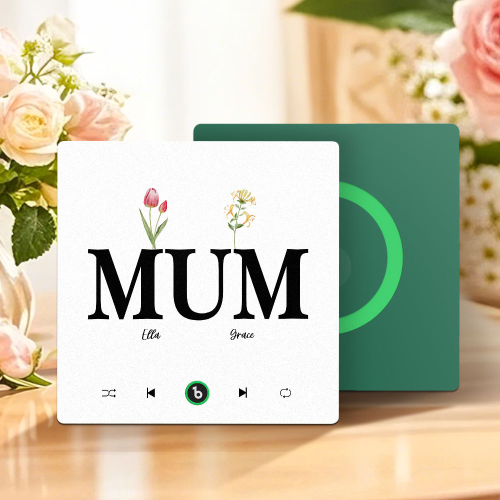 Muttertagsgeschenk, Individueller Musik-kühlschrankmagnet, Rahmenloser Album-kühlschrankmagnet, Musik-wandfotoaufkleber, Kann Lieder Abspielen, Geschenk Für Mama - meinemondlampe