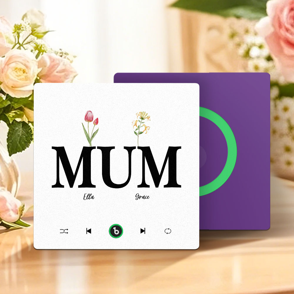 Muttertagsgeschenk, Individueller Musik-kühlschrankmagnet, Rahmenloser Album-kühlschrankmagnet, Musik-wandfotoaufkleber, Kann Lieder Abspielen, Geschenk Für Mama - meinemondlampe
