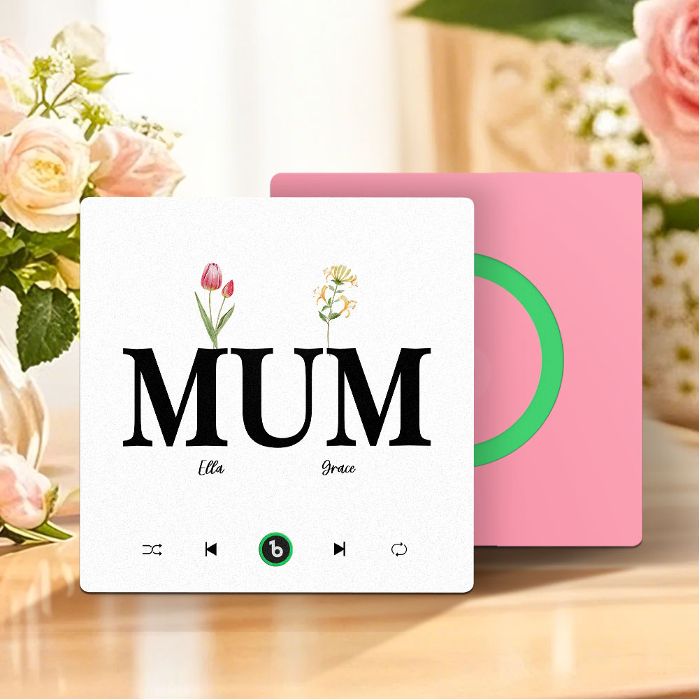 Muttertagsgeschenk, Individueller Musik-kühlschrankmagnet, Rahmenloser Album-kühlschrankmagnet, Musik-wandfotoaufkleber, Kann Lieder Abspielen, Geschenk Für Mama - meinemondlampe