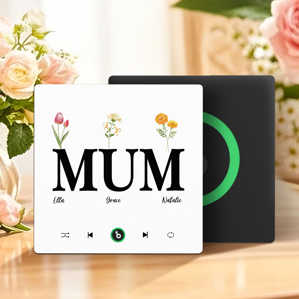 Muttertagsgeschenk, Individueller Musik-kühlschrankmagnet, Rahmenloser Album-kühlschrankmagnet, Musik-wandfotoaufkleber, Kann Lieder Abspielen, Geschenk Für Mama - meinemondlampe