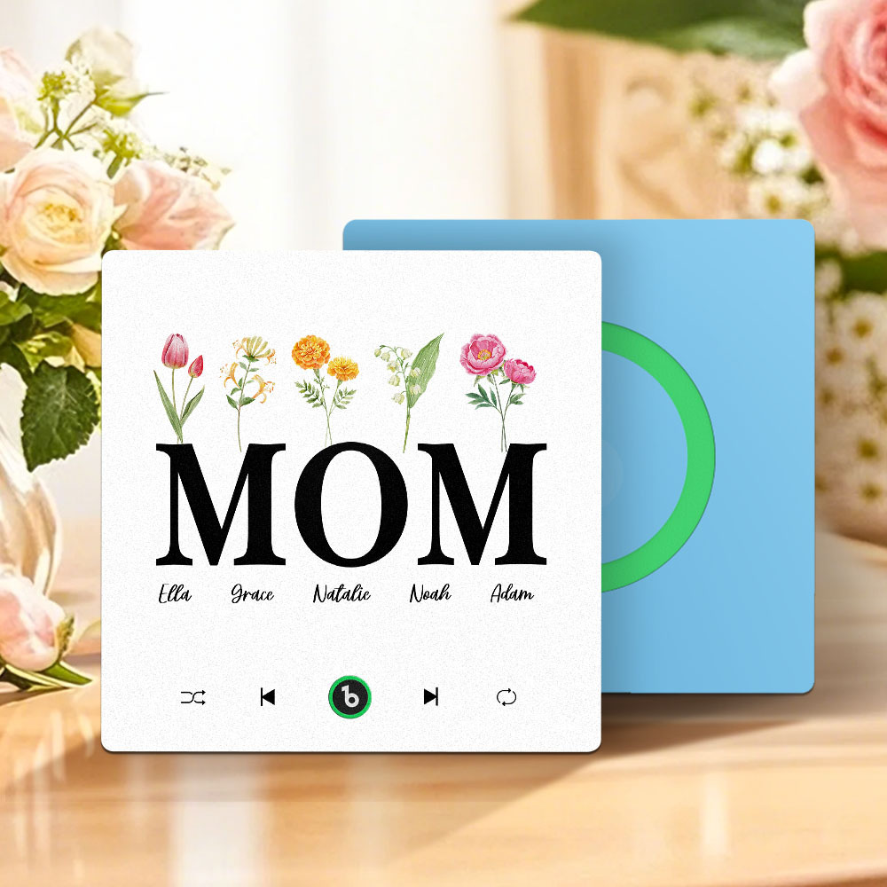 Muttertagsgeschenk, Individueller Musik-kühlschrankmagnet, Rahmenloser Album-kühlschrankmagnet, Musik-wandfotoaufkleber, Kann Lieder Abspielen, Geschenk Für Mama - meinemondlampe