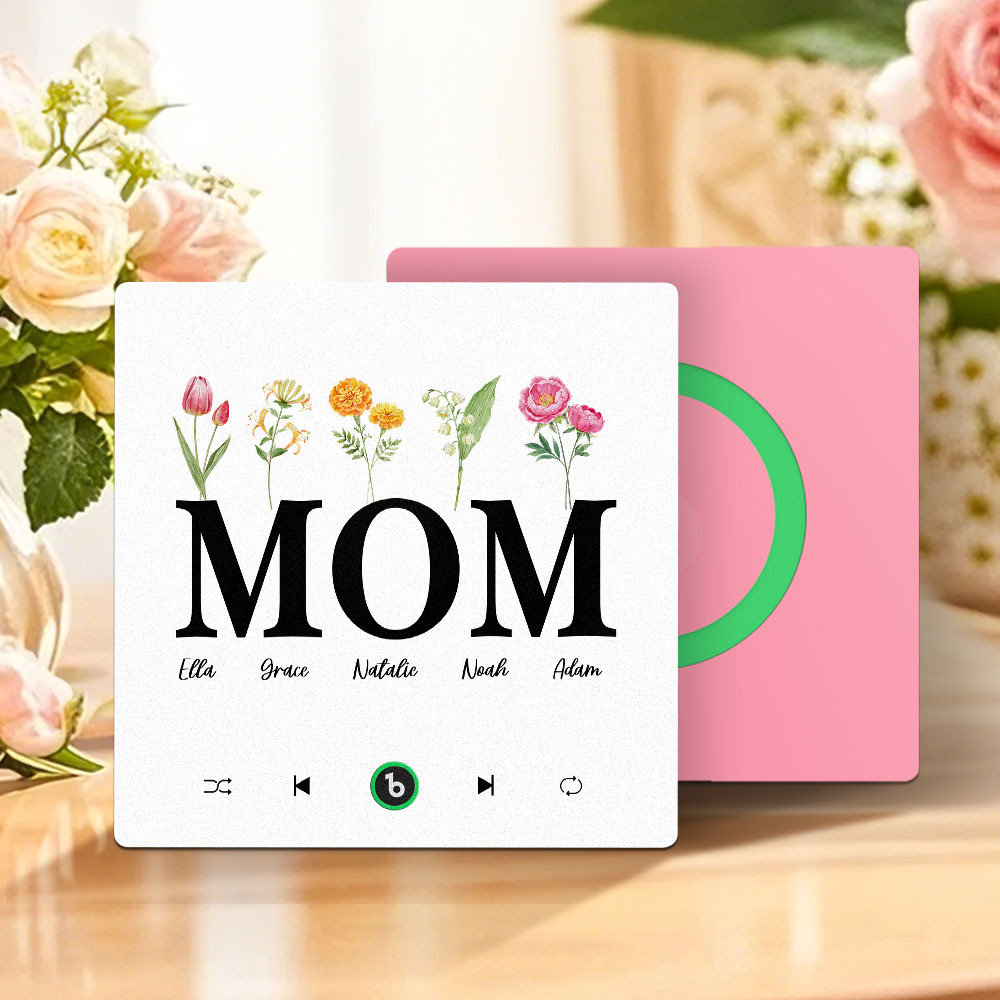 Muttertagsgeschenk, Individueller Musik-kühlschrankmagnet, Rahmenloser Album-kühlschrankmagnet, Musik-wandfotoaufkleber, Kann Lieder Abspielen, Geschenk Für Mama - meinemondlampe