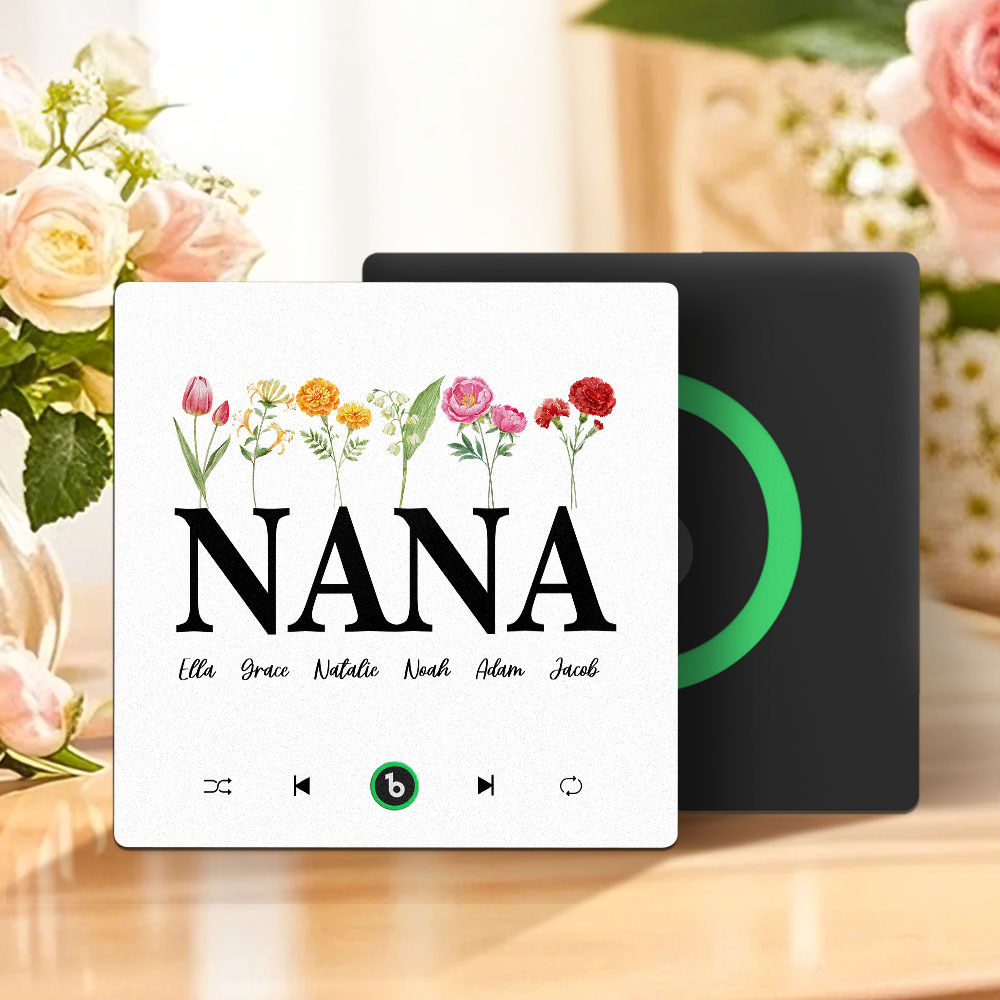 Muttertagsgeschenk, Individueller Musik-kühlschrankmagnet, Rahmenloser Album-kühlschrankmagnet, Musik-wandfotoaufkleber, Kann Lieder Abspielen, Geschenk Für Mama - meinemondlampe