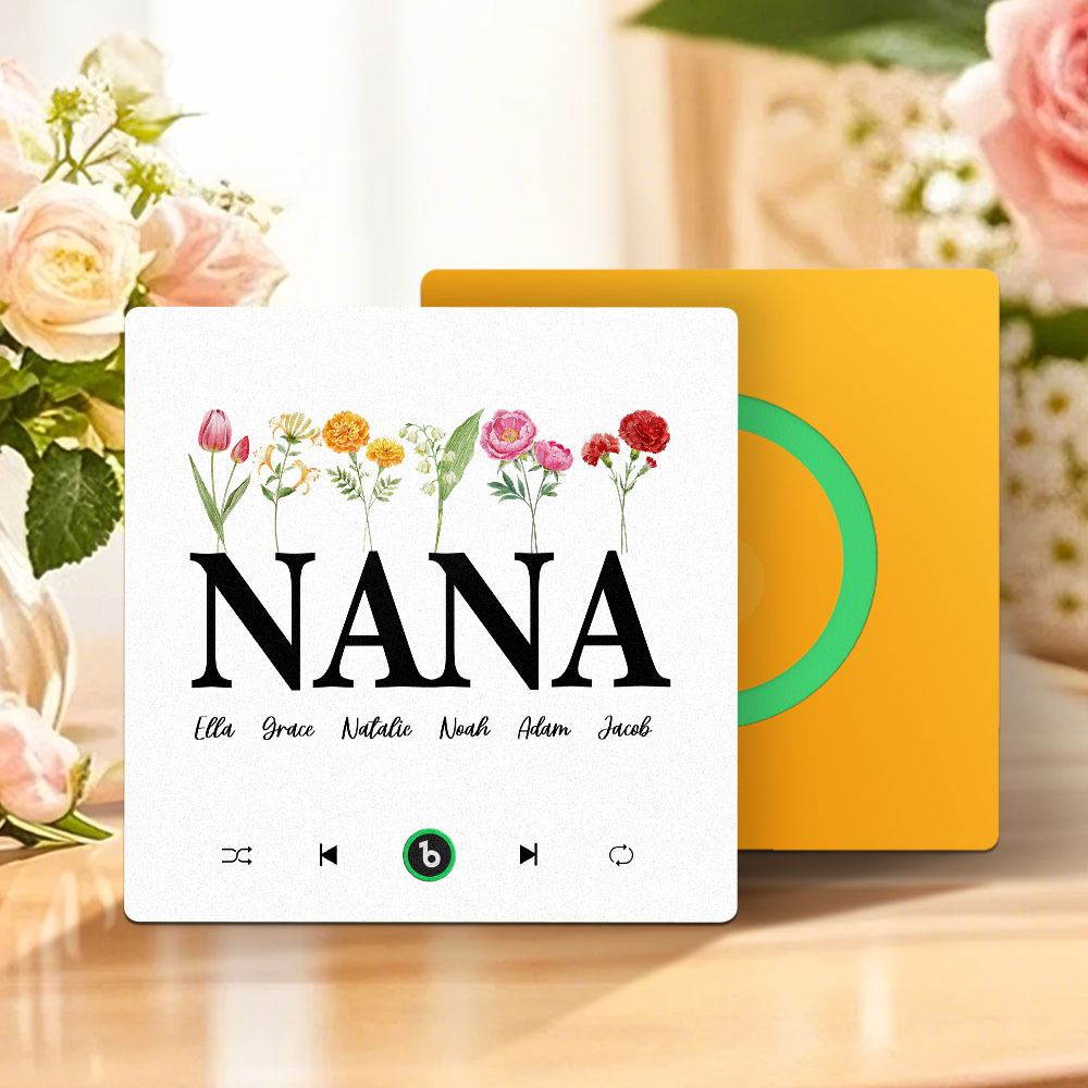 Muttertagsgeschenk, Individueller Musik-kühlschrankmagnet, Rahmenloser Album-kühlschrankmagnet, Musik-wandfotoaufkleber, Kann Lieder Abspielen, Geschenk Für Mama - meinemondlampe