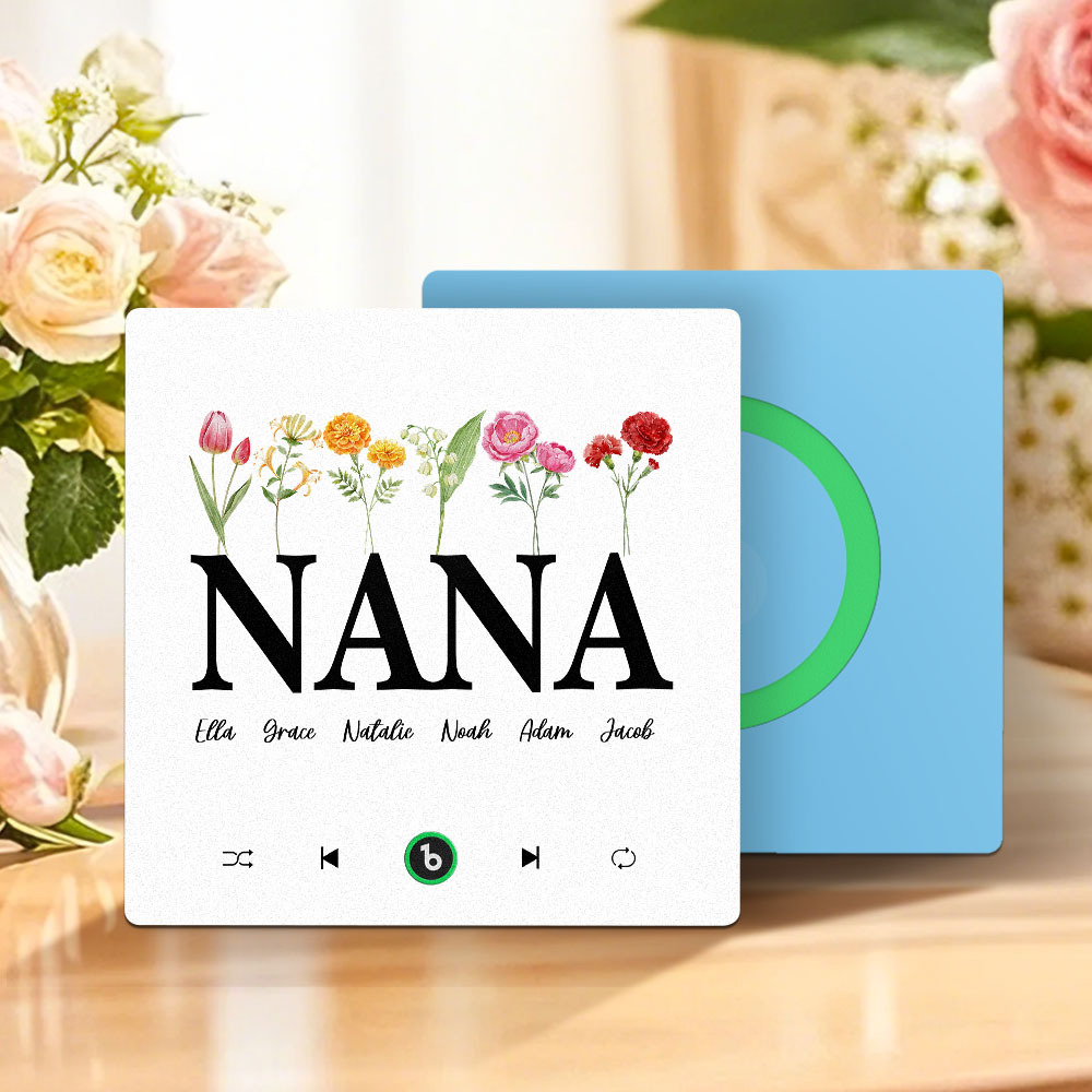 Muttertagsgeschenk, Individueller Musik-kühlschrankmagnet, Rahmenloser Album-kühlschrankmagnet, Musik-wandfotoaufkleber, Kann Lieder Abspielen, Geschenk Für Mama - meinemondlampe
