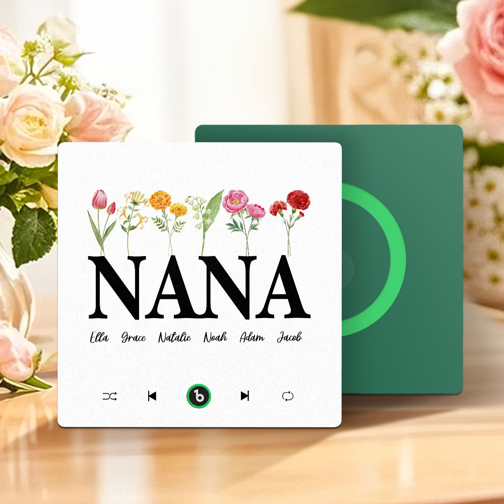 Muttertagsgeschenk, Individueller Musik-kühlschrankmagnet, Rahmenloser Album-kühlschrankmagnet, Musik-wandfotoaufkleber, Kann Lieder Abspielen, Geschenk Für Mama - meinemondlampe