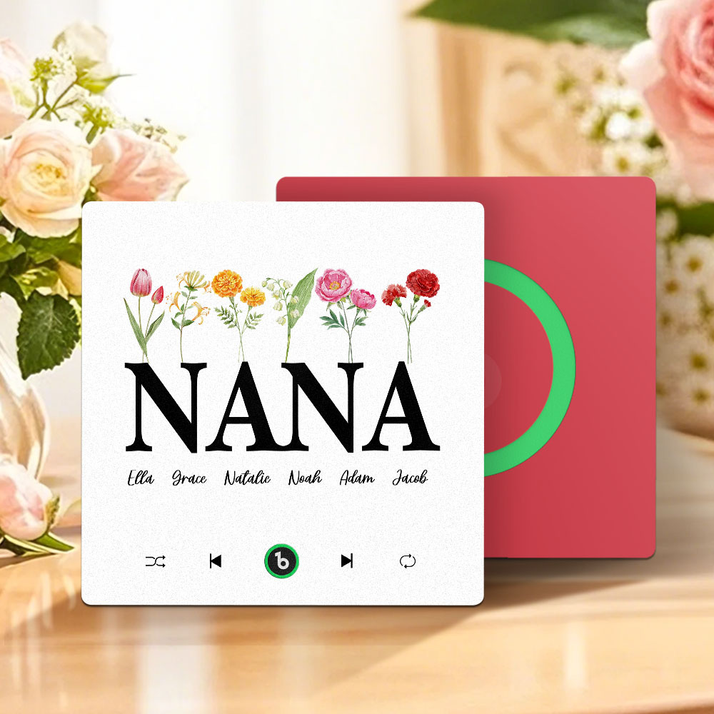 Muttertagsgeschenk, Individueller Musik-kühlschrankmagnet, Rahmenloser Album-kühlschrankmagnet, Musik-wandfotoaufkleber, Kann Lieder Abspielen, Geschenk Für Mama - meinemondlampe