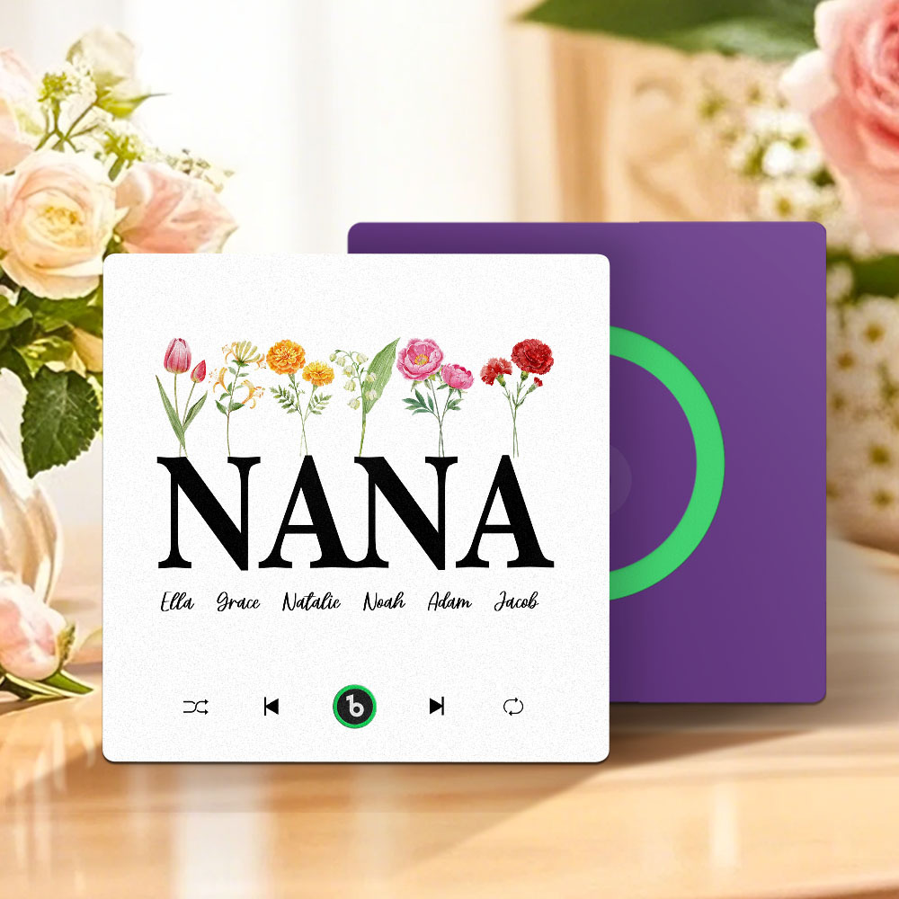 Muttertagsgeschenk, Individueller Musik-kühlschrankmagnet, Rahmenloser Album-kühlschrankmagnet, Musik-wandfotoaufkleber, Kann Lieder Abspielen, Geschenk Für Mama - meinemondlampe