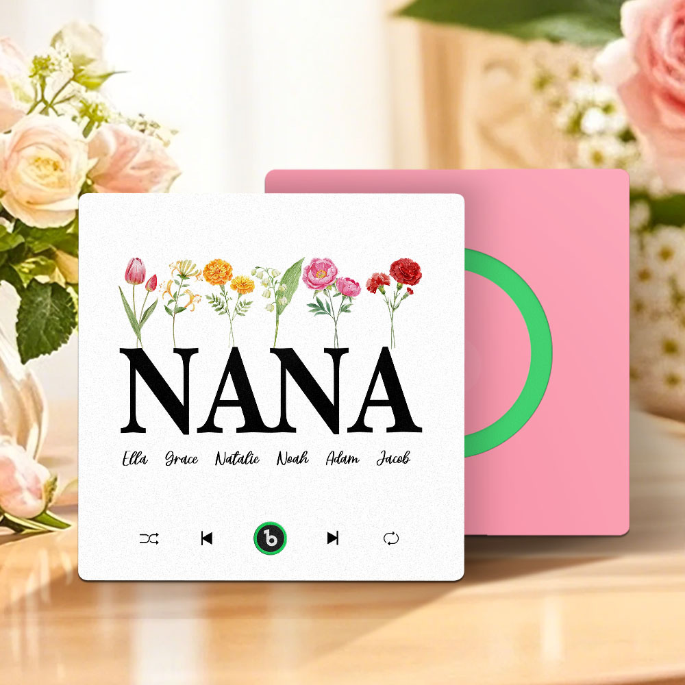 Muttertagsgeschenk, Individueller Musik-kühlschrankmagnet, Rahmenloser Album-kühlschrankmagnet, Musik-wandfotoaufkleber, Kann Lieder Abspielen, Geschenk Für Mama - meinemondlampe