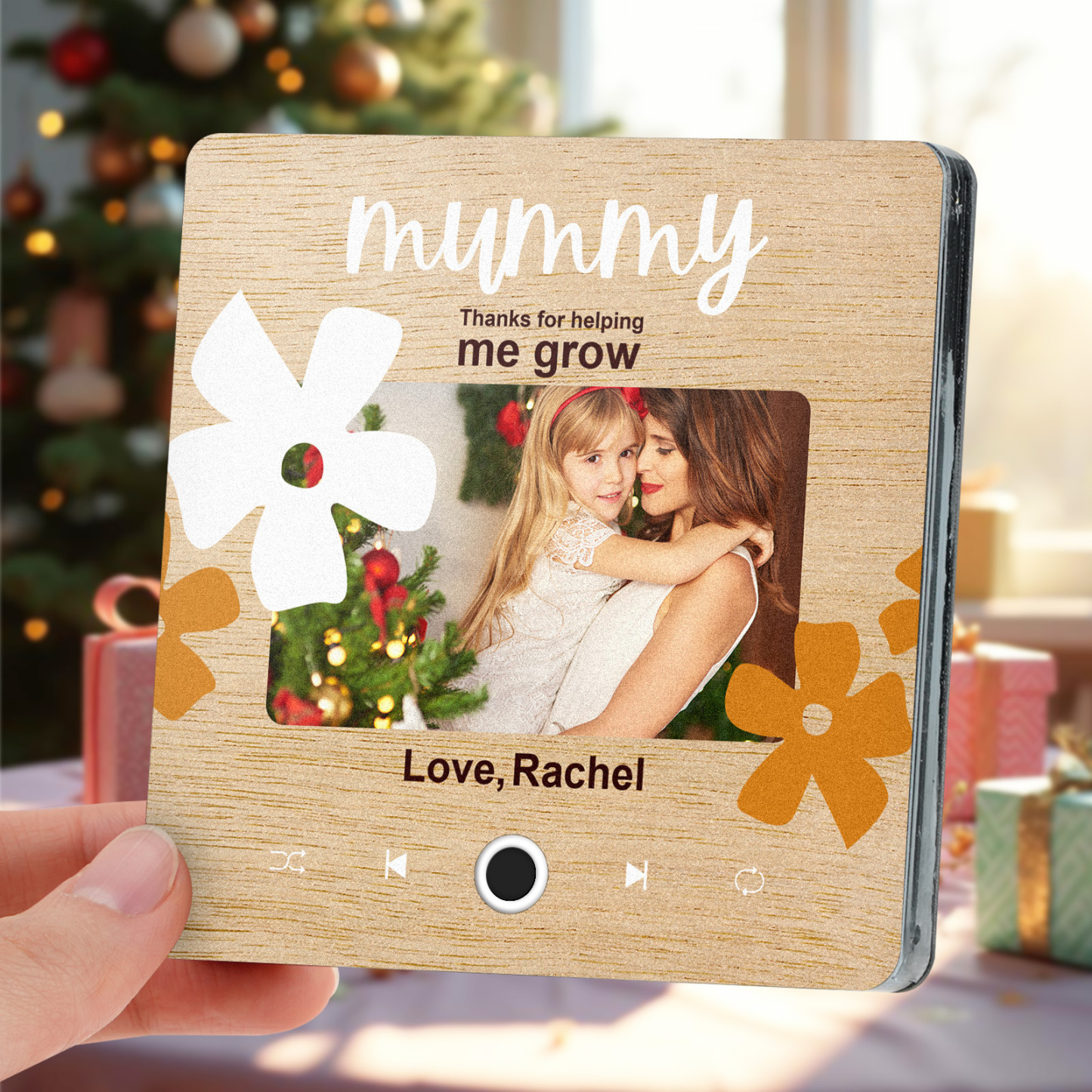 Personalisierter Musik-kühlschrankmagnet, Geschenk Für Mama, Individuelle Musik-magnete Können Lieder Abspielen, Weihnachtsgeschenke, Familiengeschenke - meinemondlampe