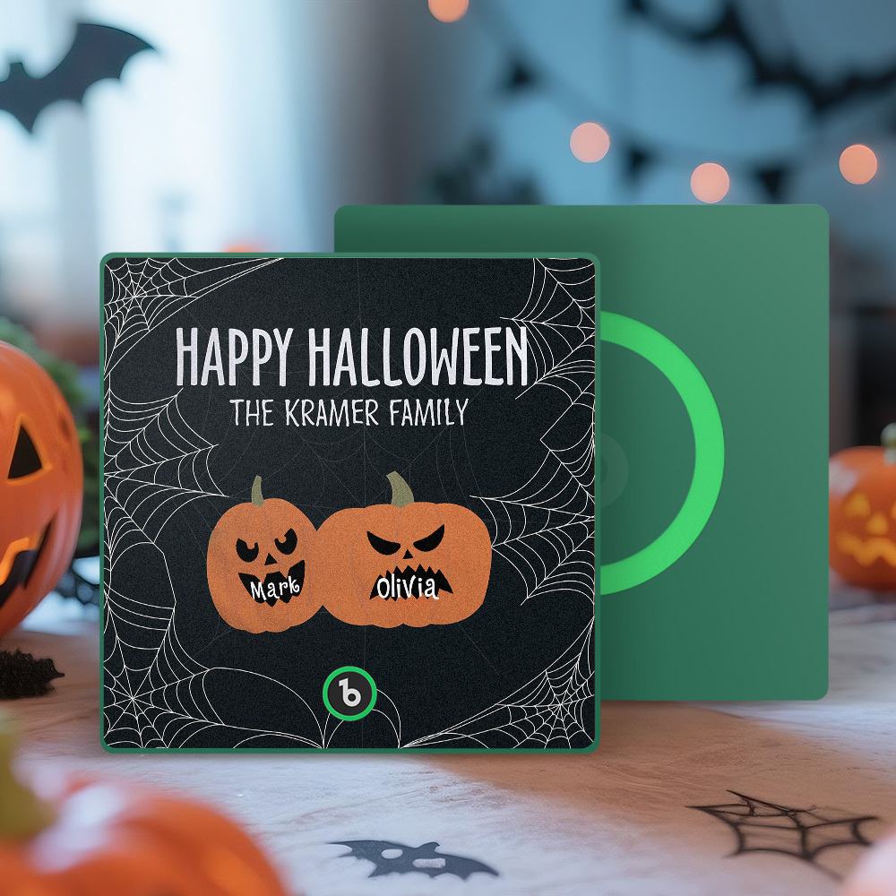 Personalisierter Kürbis Gesicht Und Name Musik Kühlschrankmagnet Personalisierter Halloween Kürbis Familie Kühlschrankmagnet Halloween Geschenk - meinemondlampe
