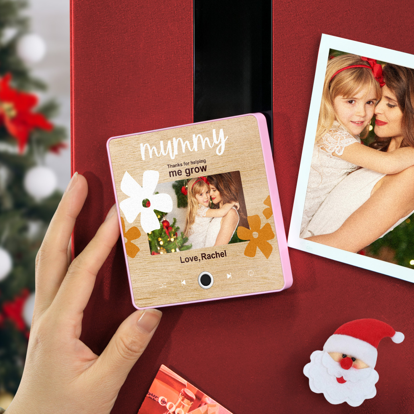 Personalisierter Musik-kühlschrankmagnet, Geschenk Für Mama, Individuelle Musik-magnete Können Lieder Abspielen, Weihnachtsgeschenke, Familiengeschenke - meinemondlampe