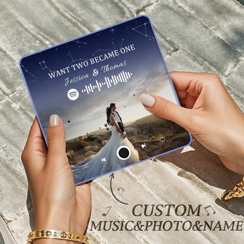 Personalisierter Fotoalbum-kühlschrankmagnet, Musik-wand-fotoaufkleber, Musikbewegung, Die Ohne Handy Abgespielt Werden Kann. Musik-kühlschrankmagnet Pro Kann Lieder Abspielen - meinemondlampe