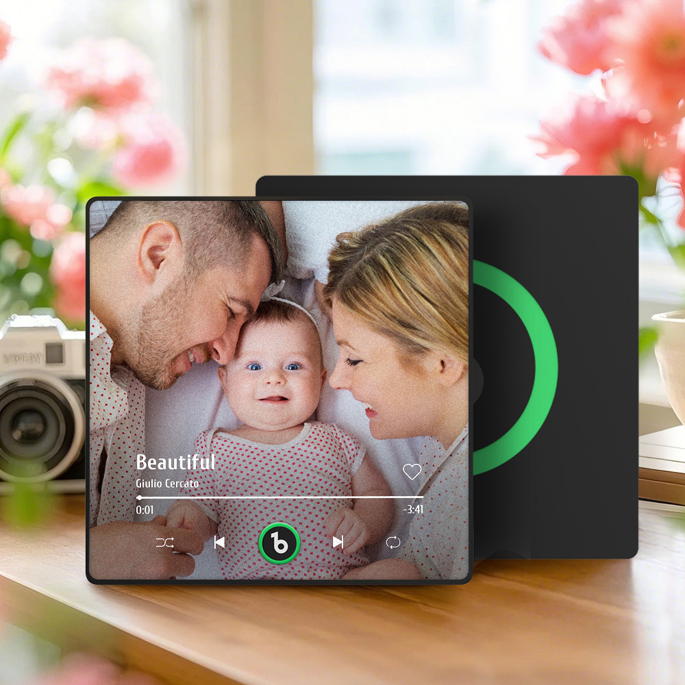 Personalisierter Musik-kühlschrankmagnet Zum Vatertag, Geschenk, Bunter Rahmen, Album, Kühlschrankmagnet, Musik-wandfotoaufkleber, Musikwerk, Das Als Geschenk Gespielt Werden Kann - meinemondlampe