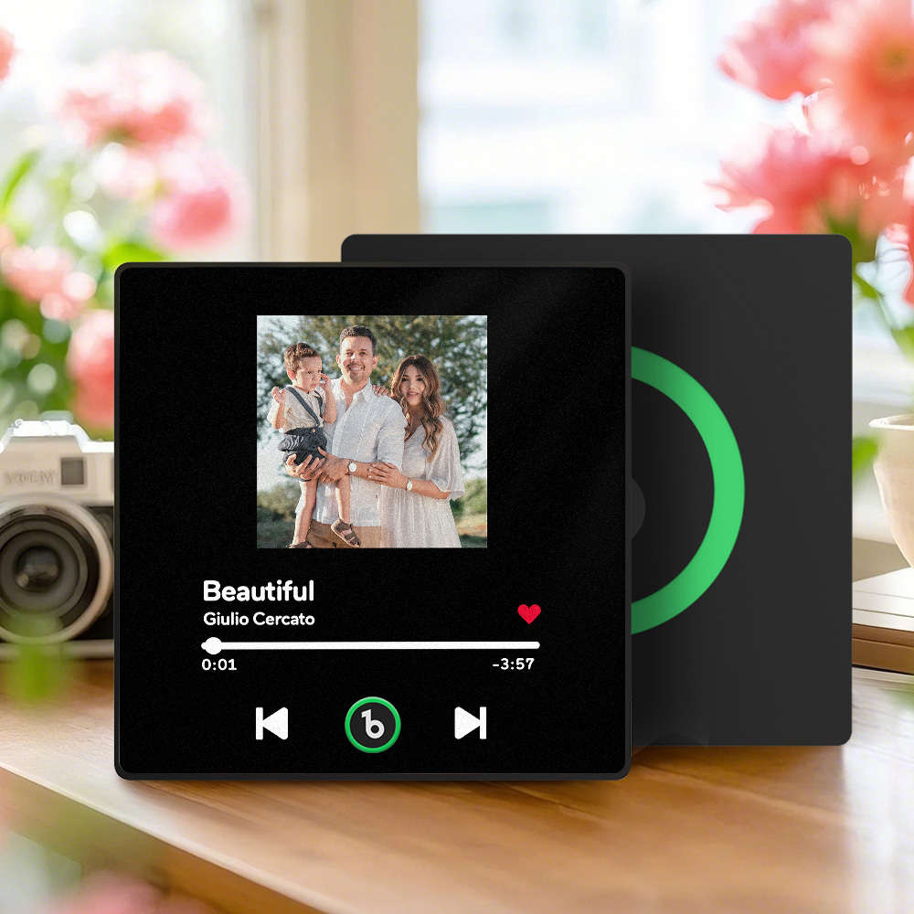 Personalisierter Musik-kühlschrankmagnet Zum Vatertag, Geschenk, Bunter Rahmen, Album, Kühlschrankmagnet, Musik-wandfotoaufkleber, Musikwerk, Das Als Geschenk Gespielt Werden Kann - meinemondlampe