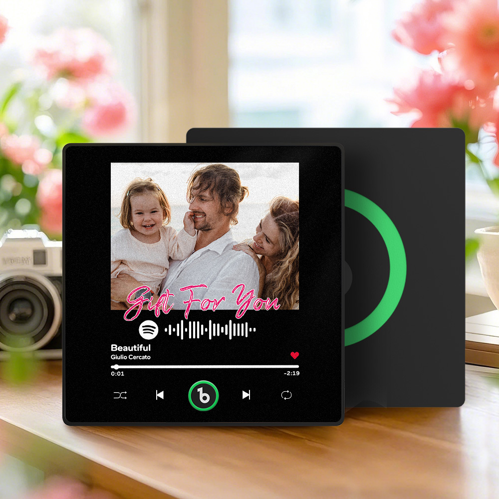 Personalisierter Musik-kühlschrankmagnet Zum Vatertag, Geschenk, Bunter Rahmen, Album, Kühlschrankmagnet, Musik-wandfotoaufkleber, Musikwerk, Das Als Geschenk Gespielt Werden Kann - meinemondlampe