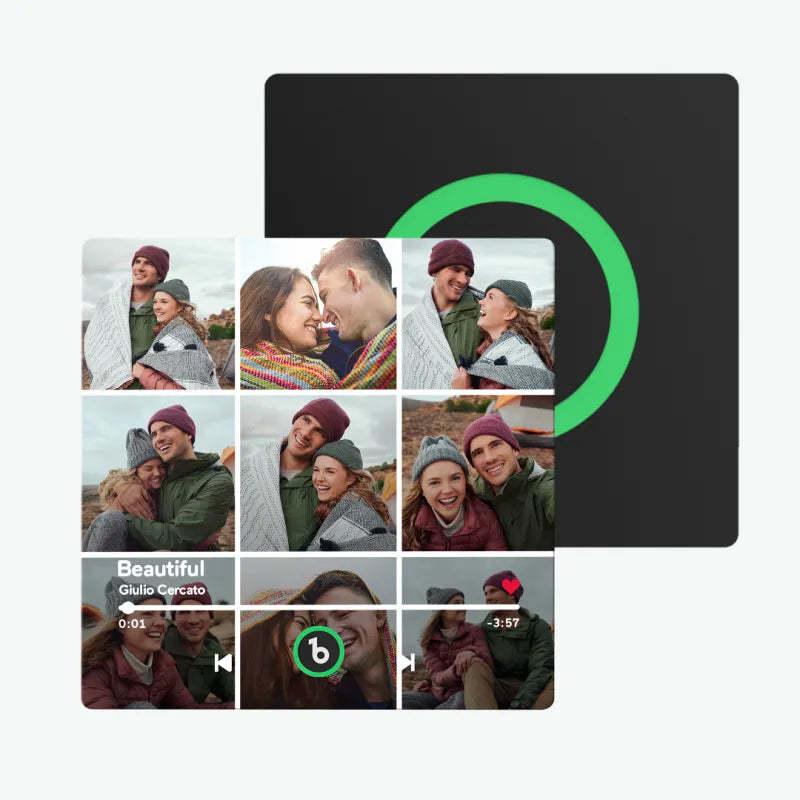 Personalisierter Musik-kühlschrankmagnet Zum Vatertag, Geschenk, Bunter Rahmen, Album, Kühlschrankmagnet, Musik-wandfotoaufkleber, Musikwerk, Das Als Geschenk Gespielt Werden Kann - meinemondlampe