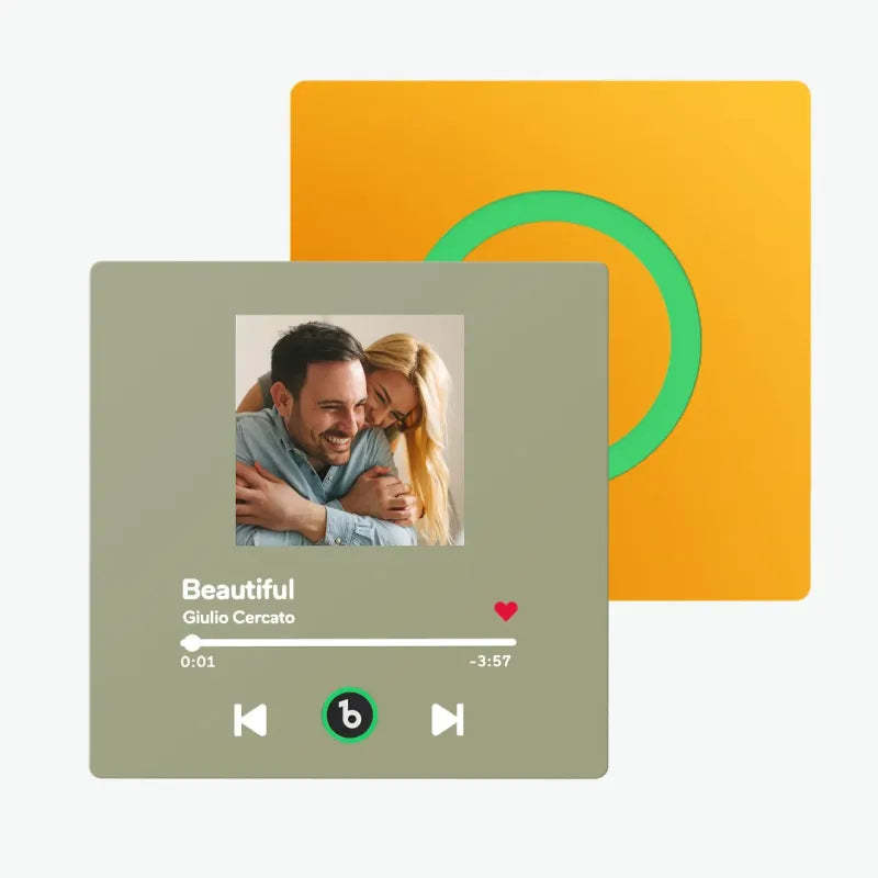 Personalisierter Musik-kühlschrankmagnet Zum Vatertag, Geschenk, Bunter Rahmen, Album, Kühlschrankmagnet, Musik-wandfotoaufkleber, Musikwerk, Das Als Geschenk Gespielt Werden Kann - meinemondlampe