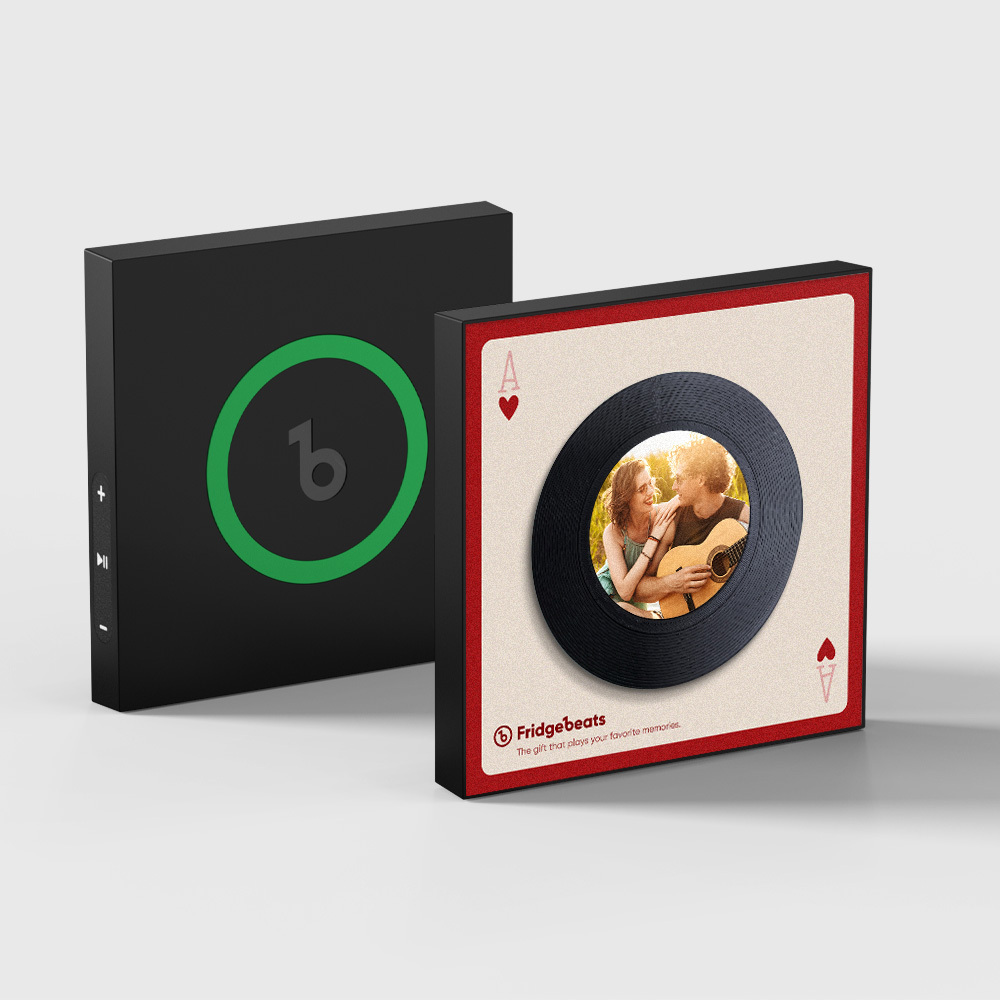 Benutzerdefinierte Musik- Und Foto-kühlschrankmagnete, Nfc-lied-kühlschrankmagnete, Valentinstagsgeschenke - meinemondlampe