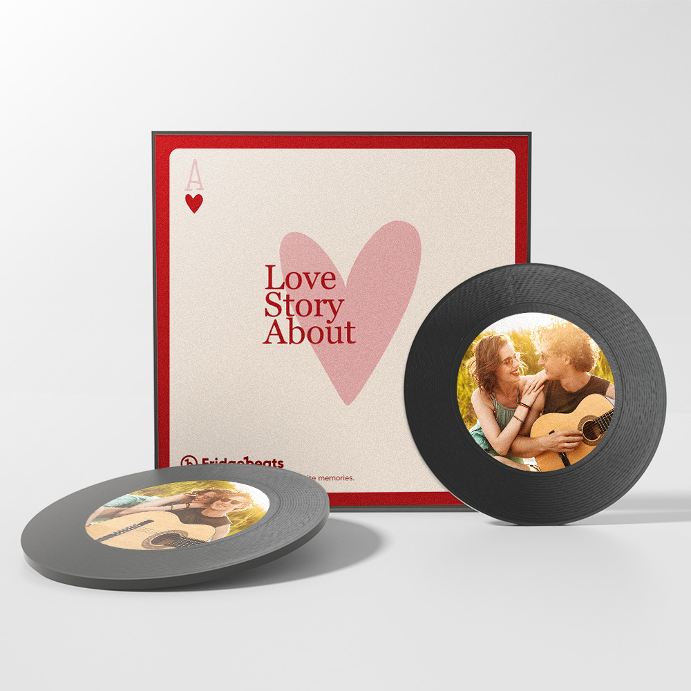 Benutzerdefinierte Musik- Und Foto-kühlschrankmagnete, Nfc-lied-kühlschrankmagnete, Valentinstagsgeschenke - meinemondlampe
