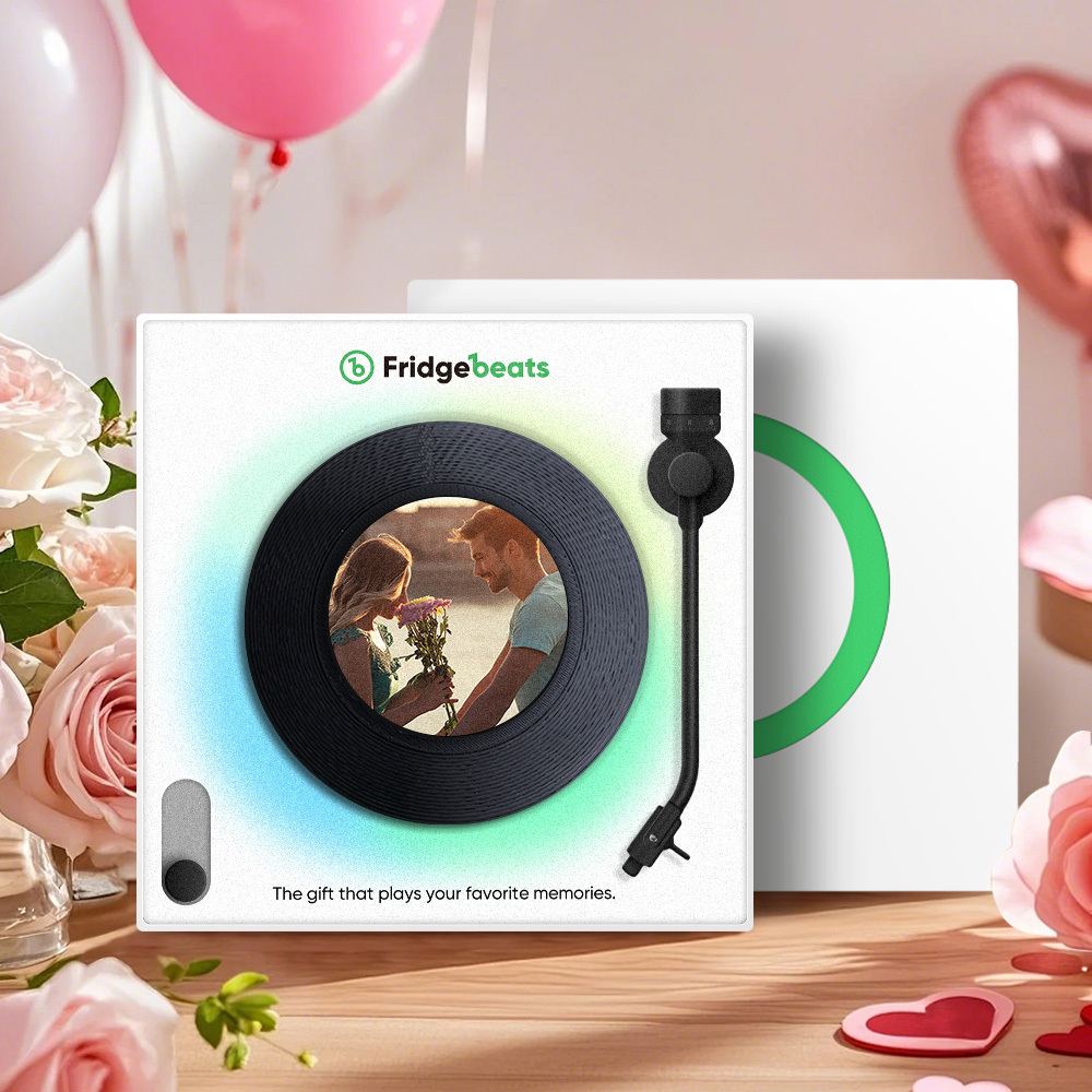Personalisierter Kühlschrankmagnet Mit Musik Und Foto, Personalisierter Kühlschrankmagnet, Kreatives Valentinstagsgeschenk Für Paare - meinemondlampe