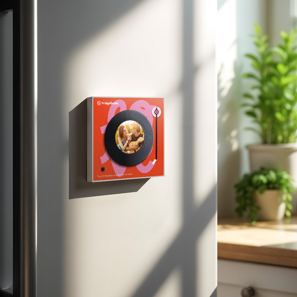 Benutzerdefinierter Song-kühlschrankmagnet Mit Foto Eines Paares, Unterstützt Nfc-funktion, Geschenke Für Die Freundin - meinemondlampe