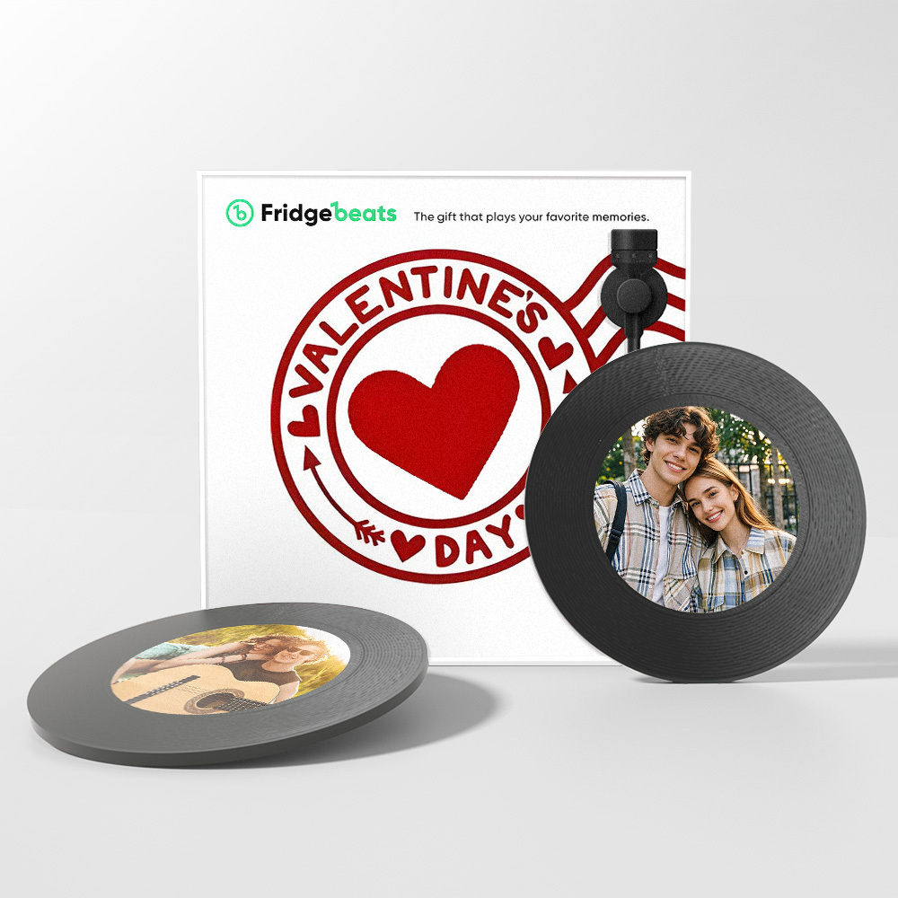Benutzerdefinierte Musik- Und Foto-kühlschrankmagnete, Nfc-lied-kühlschrankmagnete, Valentinstagsgeschenke - meinemondlampe